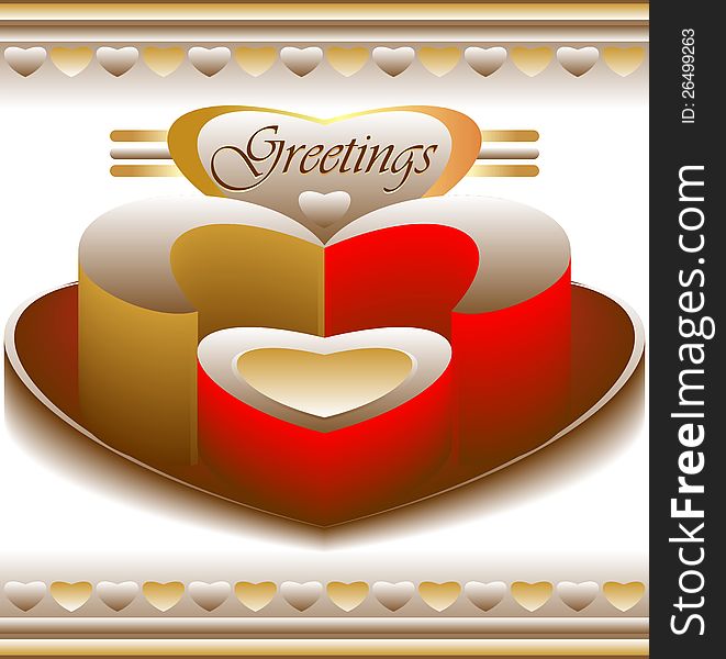 Love greetings card to create loving design