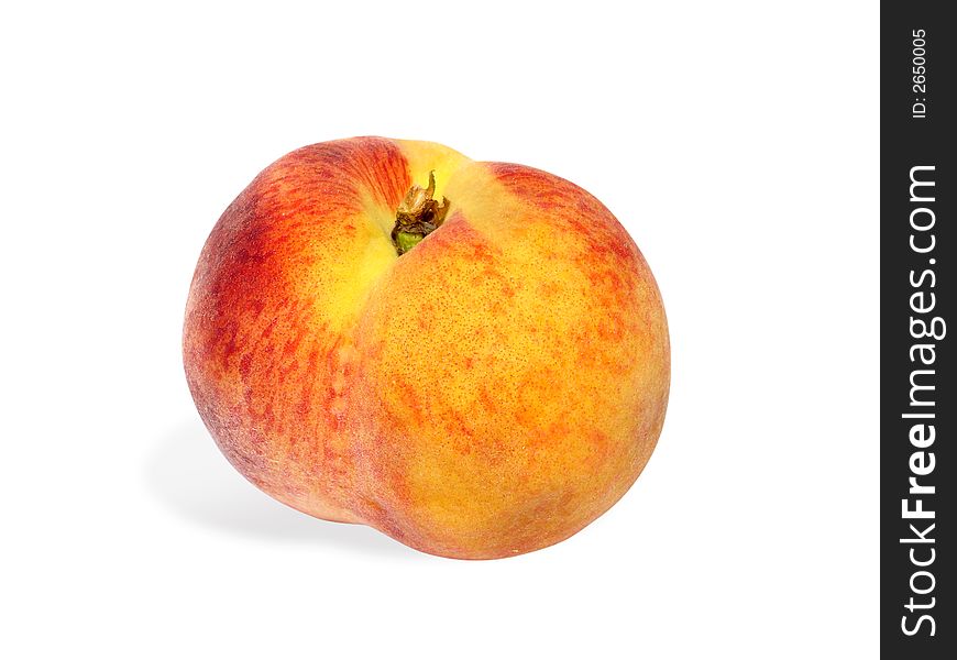 Juicy peach isolated on white (clipping path included). Juicy peach isolated on white (clipping path included)