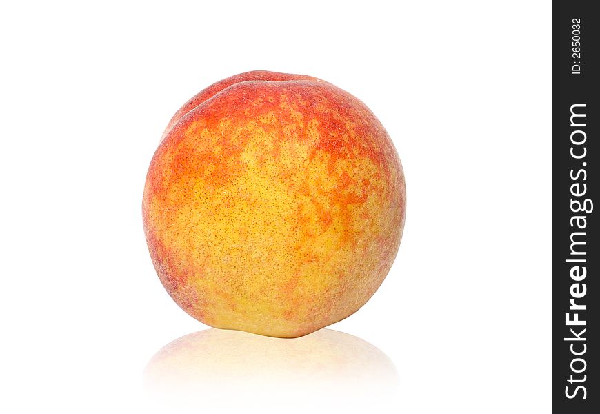 Juicy peach isolated on white (clipping path included). Juicy peach isolated on white (clipping path included)