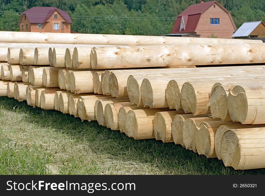 Logs. Construction