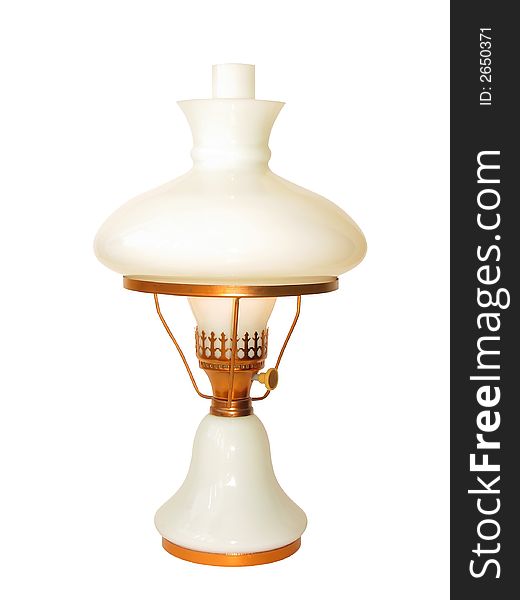 Old lamp, isolated on the white background. Old lamp, isolated on the white background.