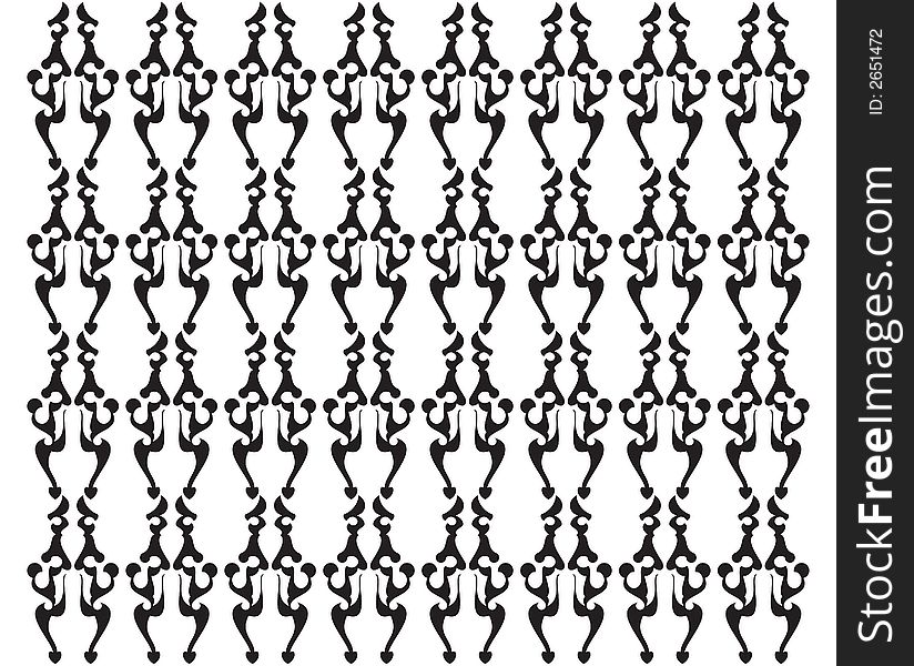 Wallpaper pattern in black and thin shape