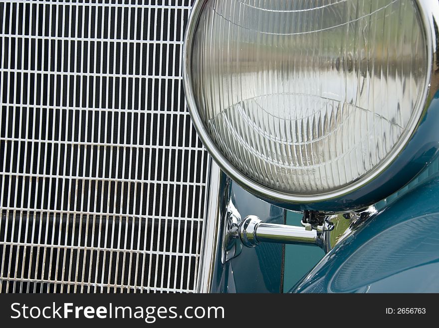 Detail of a classic car