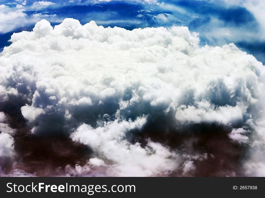 Aerial view of a huge cloud. Aerial view of a huge cloud
