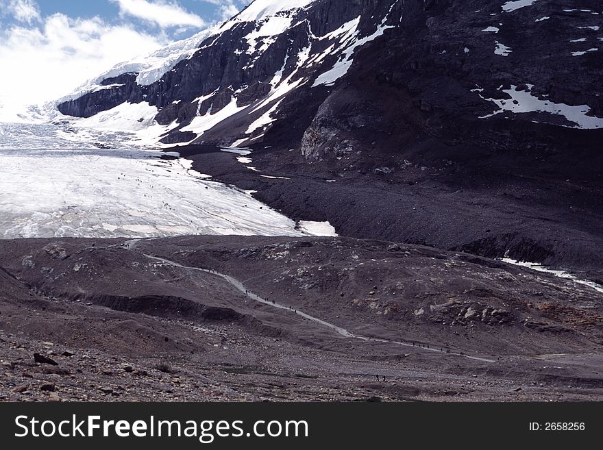 Hikers At Glacier