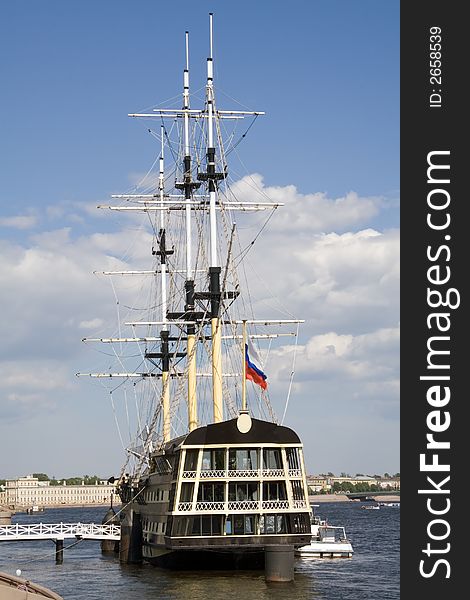 Old ship at the pier