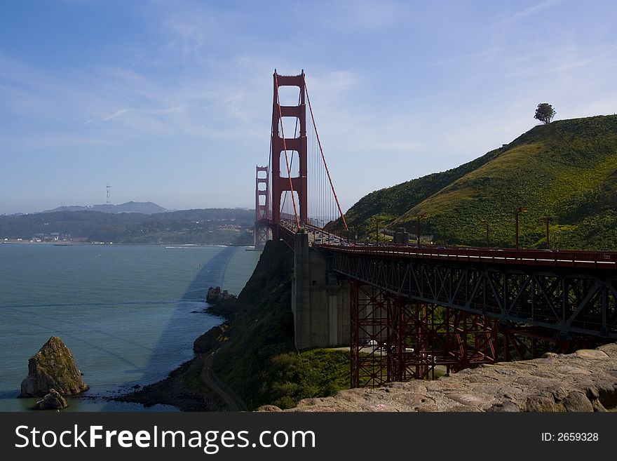 The famous Golden Gate Bridge in San Francisco