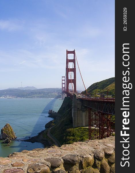 The famous Golden Gate Bridge in San Francisco