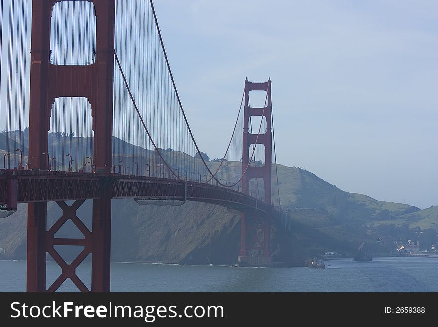 The famous Golden Gate Bridge in San Francisco