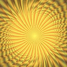 Abstract Spherical Luminous Gold Stars Stock Image