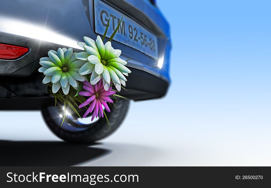 Ecologic fuel concept with flowers