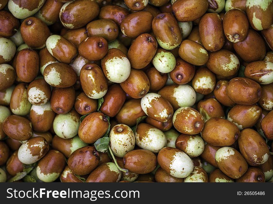 Jujube for sale at a market.