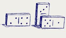 Sketch Dominoes Royalty Free Stock Images