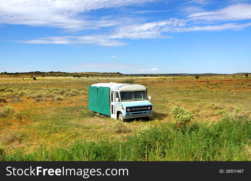 Picnic shelter in the middle of a meadow