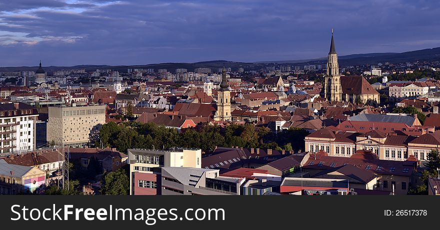 Panoramic view of Cluj Napoca, Transylvania