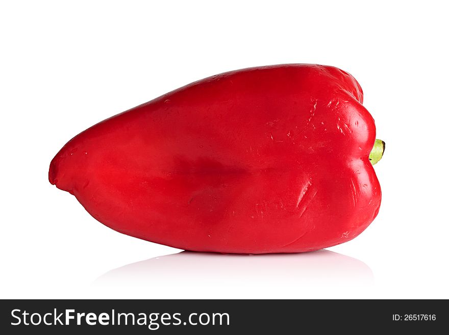 Red Pepper on white background