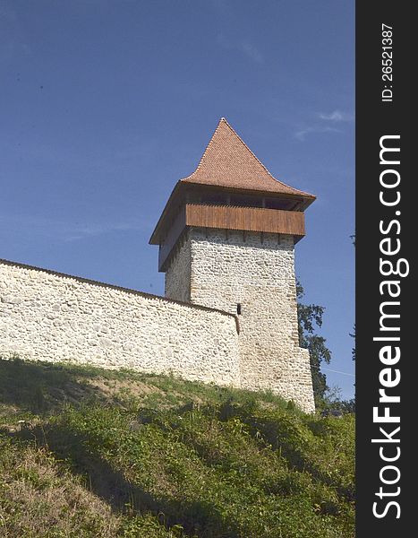 A view of the Rasnov peasant citadel, Rasnov, Romania. A view of the Rasnov peasant citadel, Rasnov, Romania