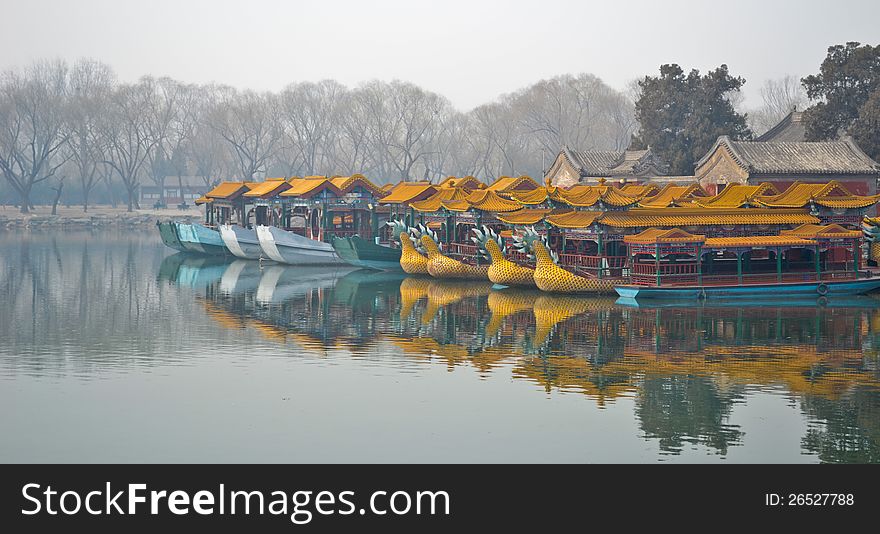 Dragon boat in summer palace