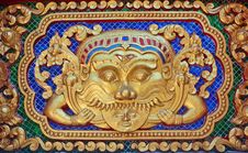 Thai Style On The Wall Stock Image Thai Style On The Wall Stock Image