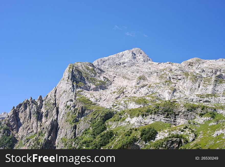 Mountain peak Fisht near the Sochi in summer sunny day