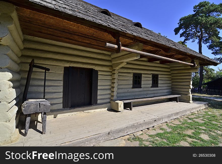 Generic transylvania rural household with old house. Generic transylvania rural household with old house