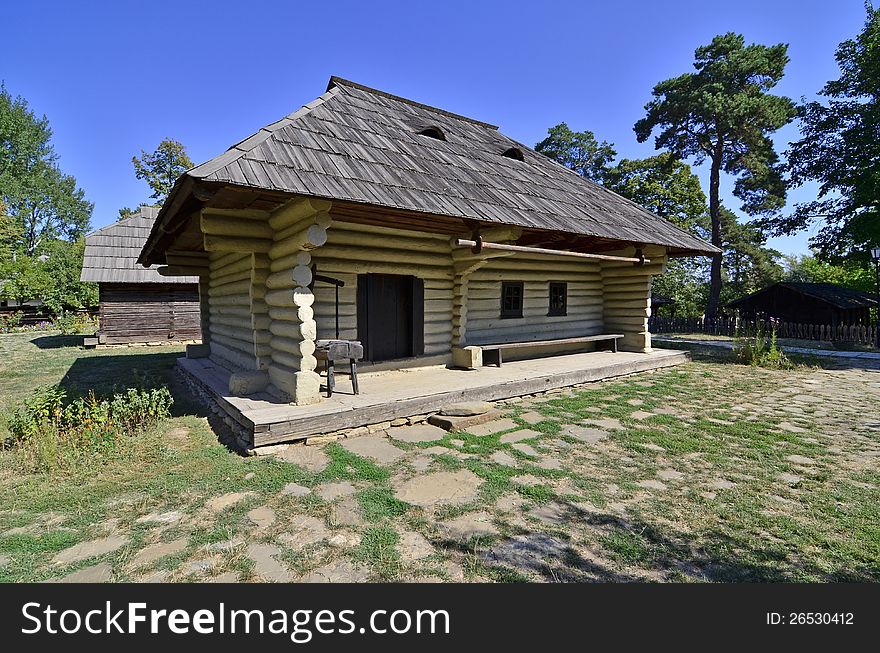 Generic transylvania rural household with old house. Generic transylvania rural household with old house