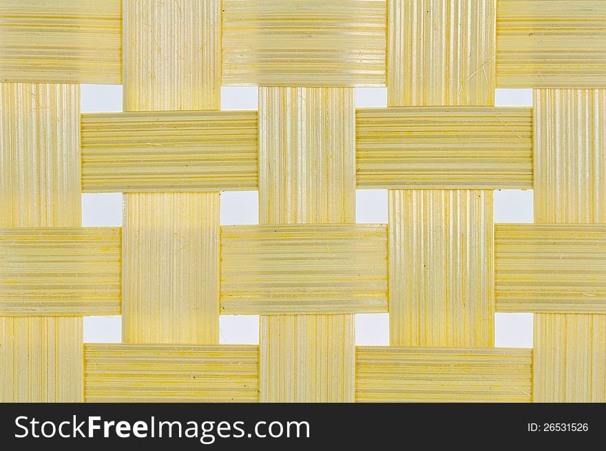 Bamboo basketwork with white background. Bamboo basketwork with white background