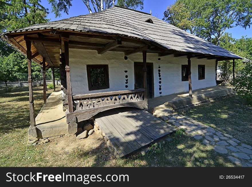 Generic transylvania rural household with old house. Generic transylvania rural household with old house