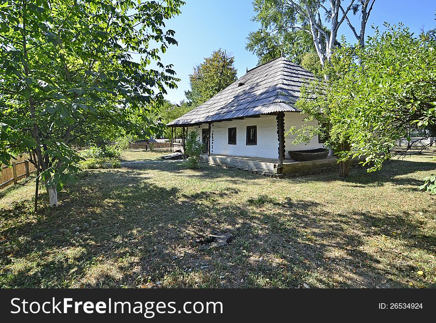 Generic transylvania rural household with old house. Generic transylvania rural household with old house