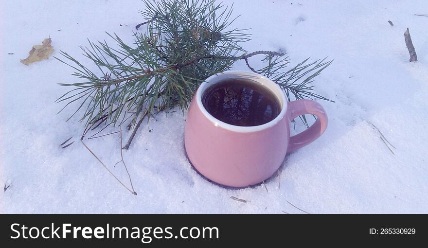A cup of tea in winter