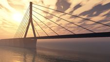 Sea Bridge At Sunset Stock Photography Sea Bridge At Sunset Stock Photography