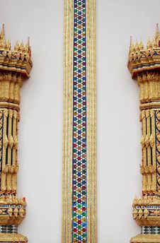 Buddhist Thai Church Column Royalty Free Stock Photos Buddhist Thai Church Column Royalty Free Stock Photos