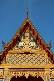 Thai Buddhist Church - Front Face View Stock Photography Thai Buddhist Church - Front Face View Stock Photography