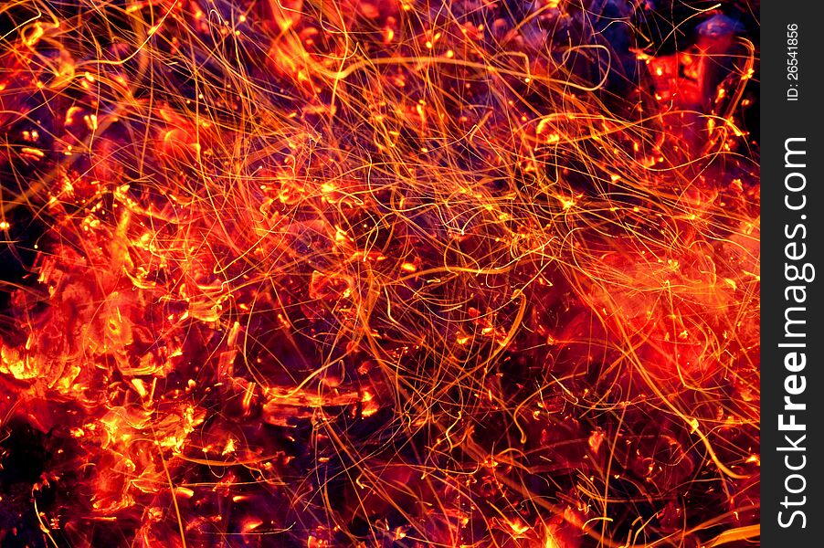 Fire threads as abstract background. Fire threads as abstract background