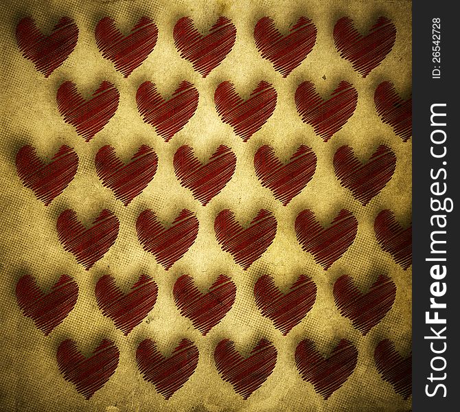 Grunge retro paper texture, abstract heart background. Grunge retro paper texture, abstract heart background