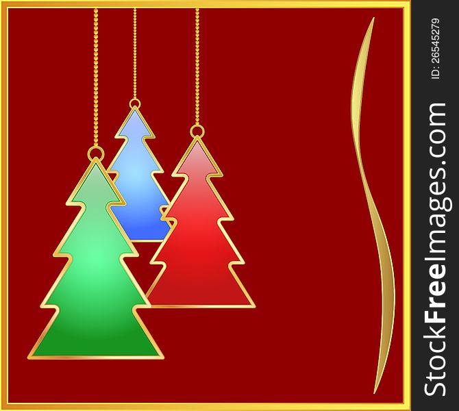 An abstract christmas background with frame