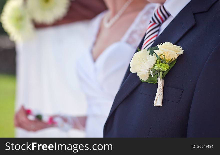 Macro photo of the boutonniere