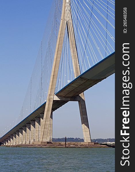 Cable-stayed bridge Pont de Normandy. Cable-stayed bridge Pont de Normandy