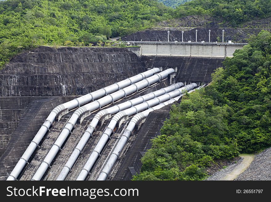 Pipelines for the Hydroelectric power plant. Pipelines for the Hydroelectric power plant