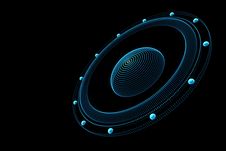 Abstract 3D Speaker Royalty Free Stock Images