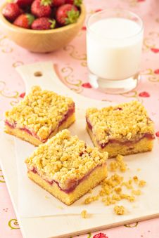 Strawberry Crumb Cake Royalty Free Stock Photography Strawberry Crumb Cake Royalty Free Stock Photography