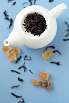 Small Tea Pot With Leaves Of Black Tea Stock Images Small Tea Pot With Leaves Of Black Tea Stock Images