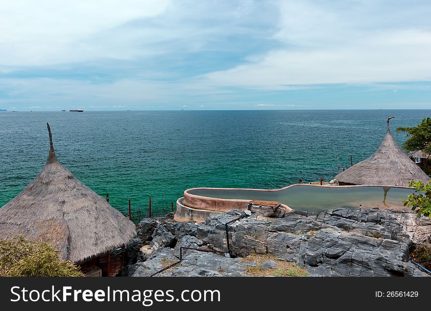 Tropical Natural Resort With Swimming Pool At Beac