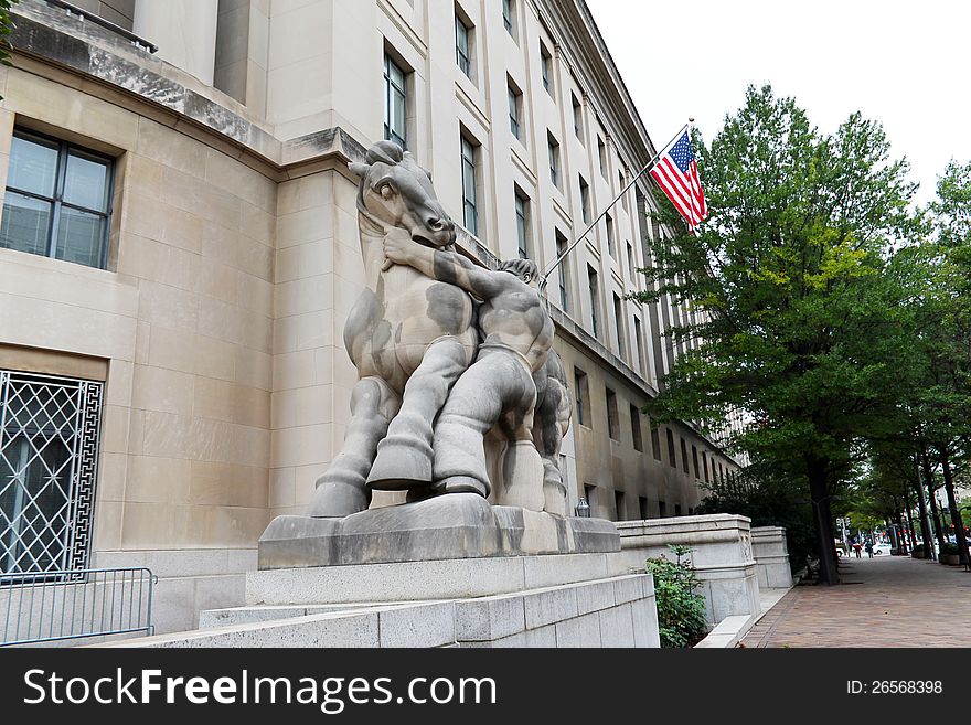 Pennsylvania street of Washington DC, USA