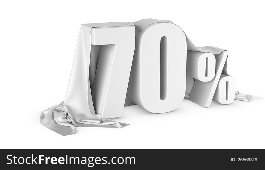 Percent discount icon isolated on a white background