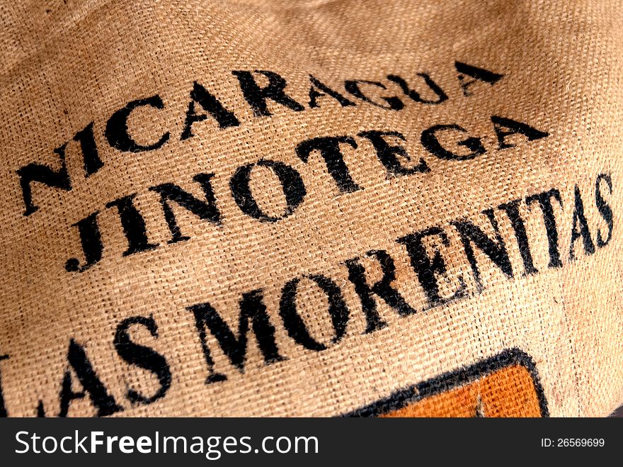 Nicaragua coffee hessian