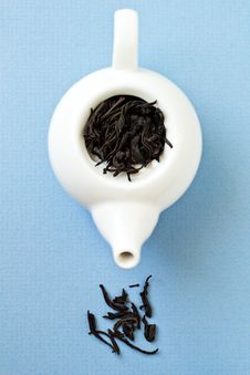Small Tea Pot With Leaves Of Black Tea Stock Image Small Tea Pot With Leaves Of Black Tea Stock Image