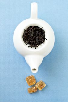Small Tea Pot With Leaves Of Black Tea Stock Image Small Tea Pot With Leaves Of Black Tea Stock Image