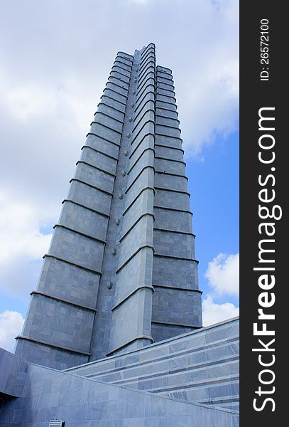 Monument in Havana. Museum of the Revolution in the central square. Cuba.