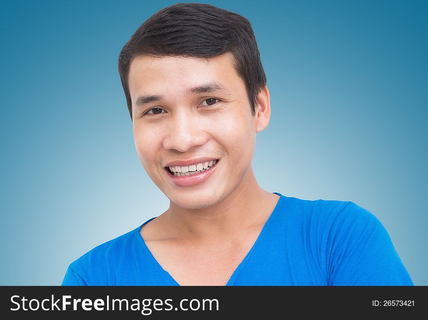 Smiling Of Asian Man Face